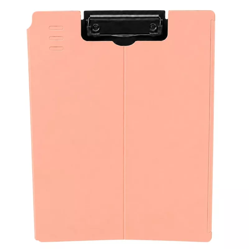 LEAN Carpeta con pinza A4 con tapa, clip metálico, plástico rosa