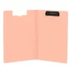 LEAN Carpeta con pinza A4 con tapa, clip metálico, plástico rosa