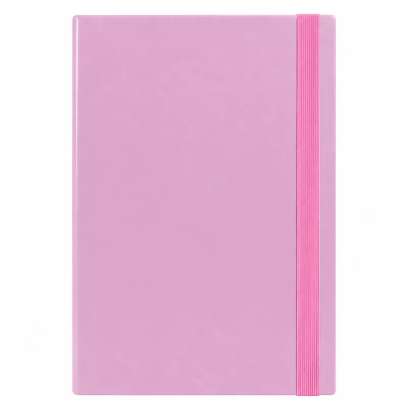 LEAN Carpeta de documentos A4 con goma, tapa dura, rosa, lomo de 4,5 cm