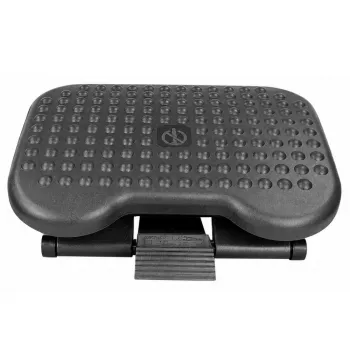 Reposapiés ergonómico ajustable LEAN para oficina con 3 niveles de masaje, negro
