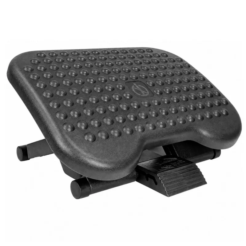 Reposapiés ergonómico ajustable LEAN para oficina con 3 niveles de masaje, negro