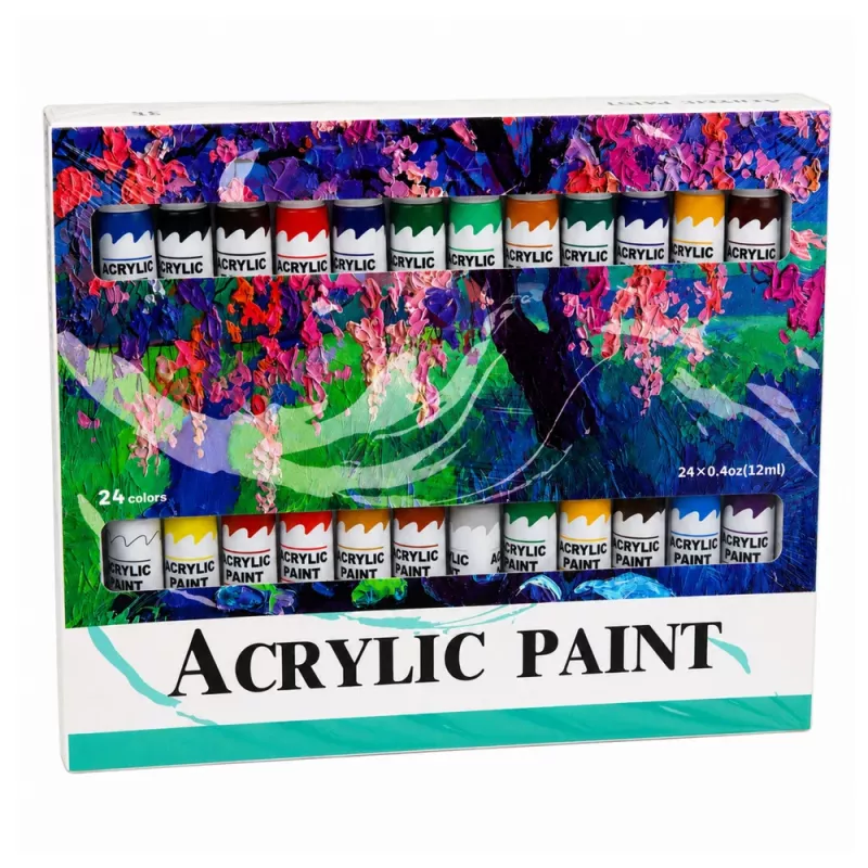 LEAN Set de Pintura Acrílica Artística 24 Colores 12 ml
