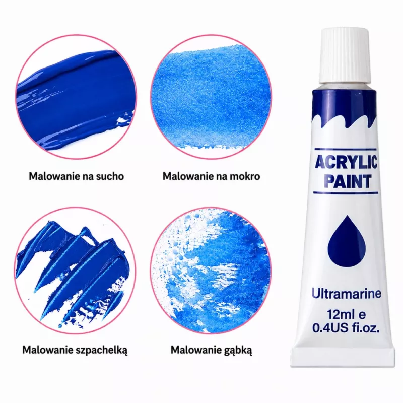 LEAN Set de Pintura Acrílica Artística 24 Colores 12 ml