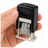 Sello de fecha automático LEAN ajustable de oficina negro