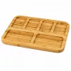 LEAN Bandeja de Bambú con Compartimentos para Servir 36 x 28cm