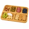 LEAN Bandeja de Bambú con Compartimentos para Servir 36 x 28cm