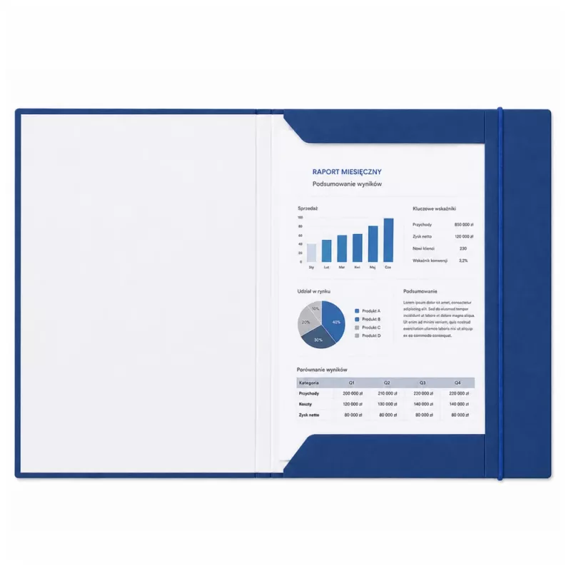 LEAN carpeta de cartón con goma, plastificada, A4, 300 g/m², azul