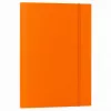 LEAN Carpeta de cartón con goma, lacada, A4, 300 g/m², naranja