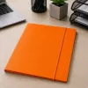 LEAN Carpeta de cartón con goma, lacada, A4, 300 g/m², naranja