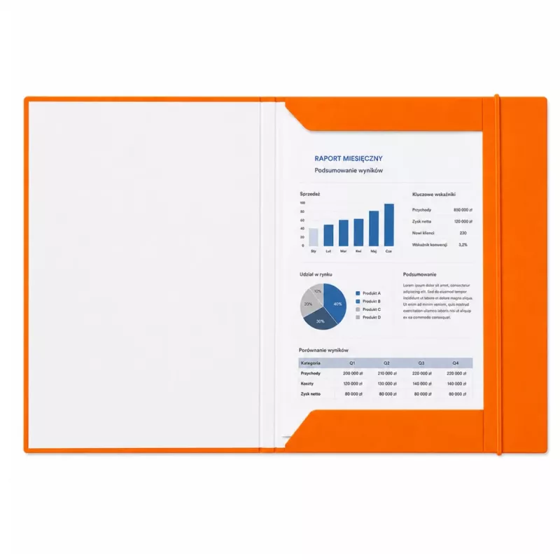 LEAN Carpeta de cartón con goma, lacada, A4, 300 g/m², naranja