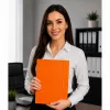 LEAN Carpeta de cartón con goma, lacada, A4, 300 g/m², naranja