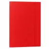 LEAN Carpeta de cartón con goma, plastificada, A4, 300 g/m², roja