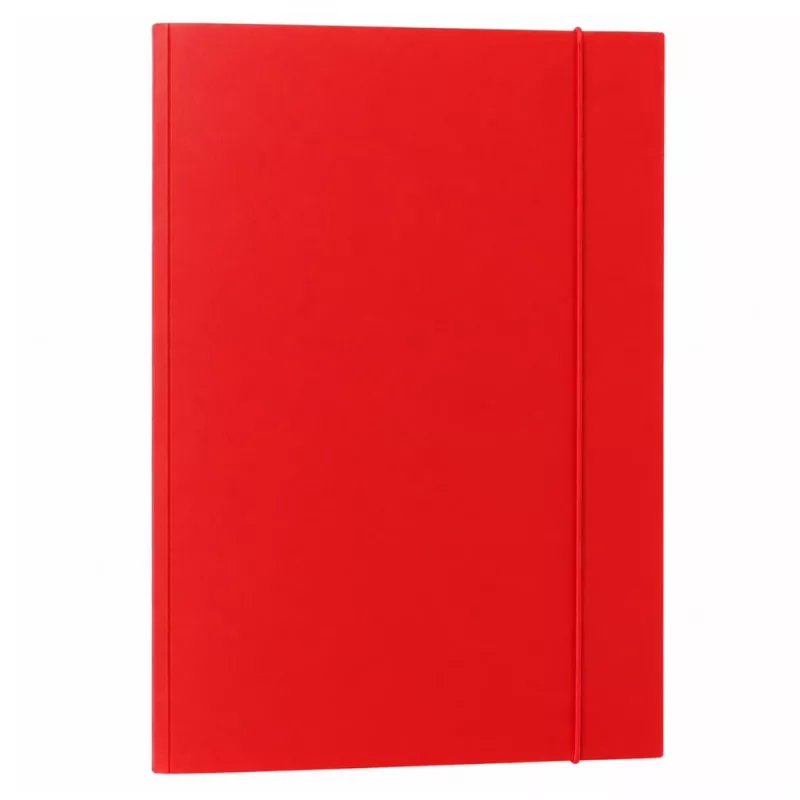 LEAN Carpeta de cartón con goma, plastificada, A4, 300 g/m², roja