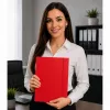 LEAN Carpeta de cartón con goma, plastificada, A4, 300 g/m², roja
