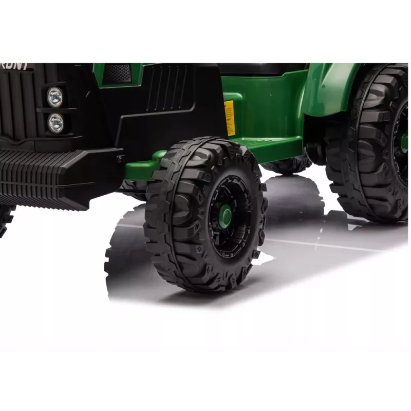LEAN CARS 24V tractor a batería con remolque verde oscuro - CH9959B