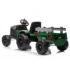 LEAN CARS 24V tractor a batería con remolque verde oscuro - CH9959B