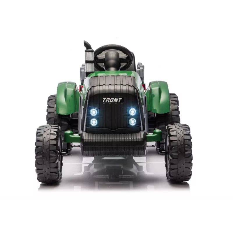 LEAN CARS 24V tractor a batería con remolque verde oscuro - CH9959B