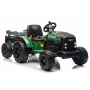 LEAN CARS 24V tractor a batería con remolque verde oscuro - CH9959B