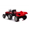 Tractor a batería LEAN CARS 24V HC-306 rojo con remolque