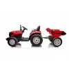 Tractor a batería LEAN CARS 24V HC-306 rojo con remolque