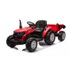 Tractor a batería LEAN CARS 24V HC-306 rojo con remolque