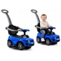 LEAN CARS 614W Coche deslizador infantil con asa y barra de dirección para padres - Azul