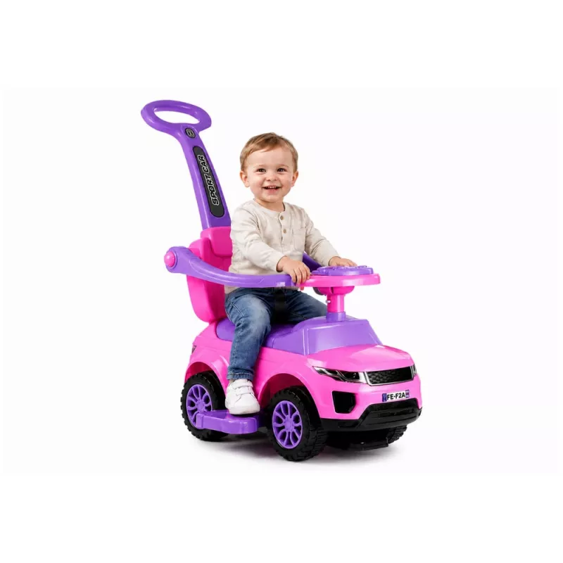 LEAN CARS 614W Andador infantil con asa para padres - rosa