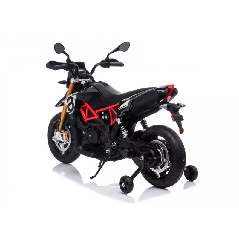 LEAN CARS Aprilia A007 Moto eléctrica infantil negra