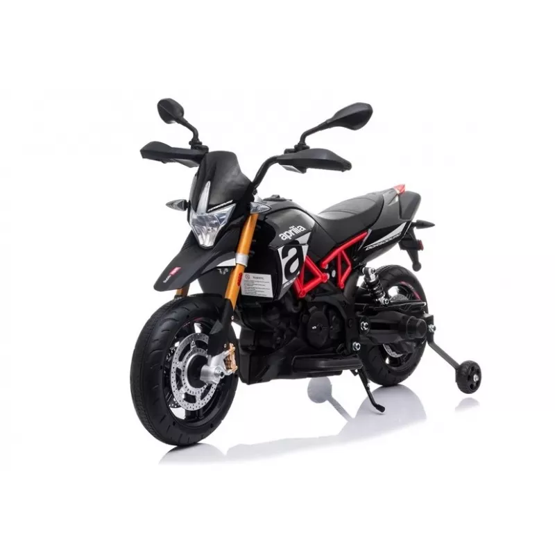 LEAN CARS Aprilia A007 Moto eléctrica infantil negra