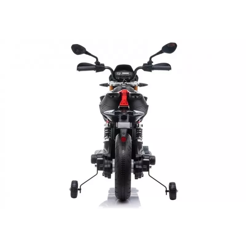 LEAN CARS Aprilia A007 Moto eléctrica infantil negra y roja