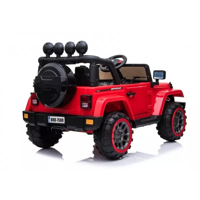 LEAN CARS Coche de batería Jeep BRD-7588 rojo 4x4 7408