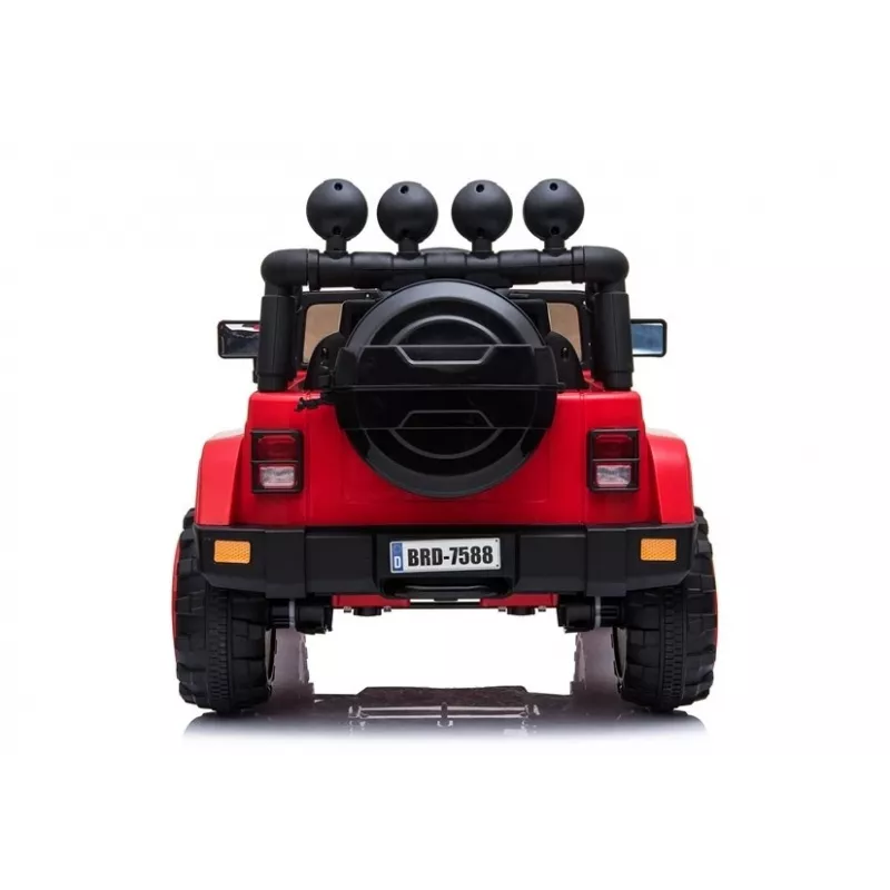 LEAN CARS Coche de batería Jeep BRD-7588 rojo 4x4 7408