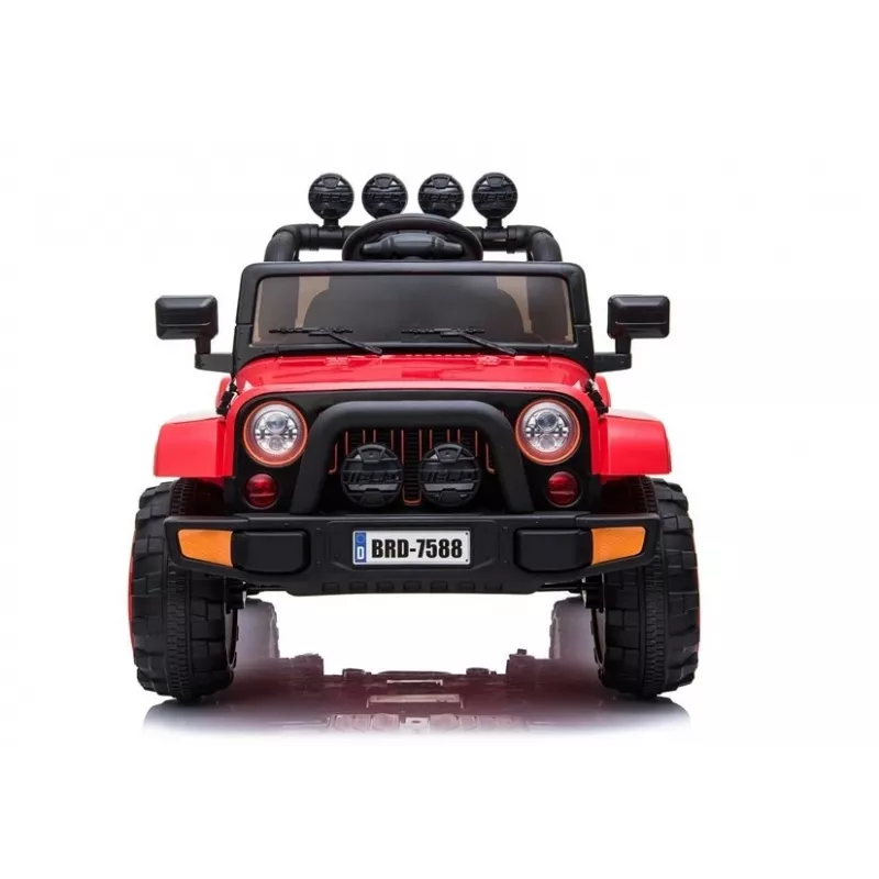 LEAN CARS Coche de batería Jeep BRD-7588 rojo 4x4 7408