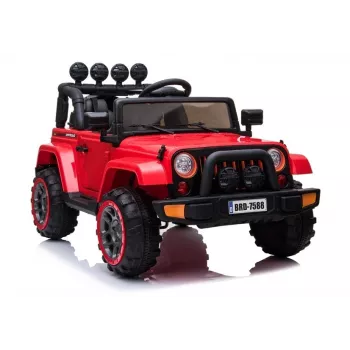 LEAN CARS Coche de batería Jeep BRD-7588 rojo 4x4 7408