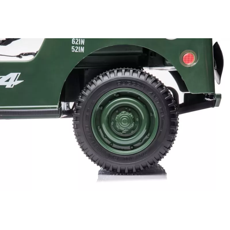 LEAN CARS Coche de batería JH-103 verde militar 4x4