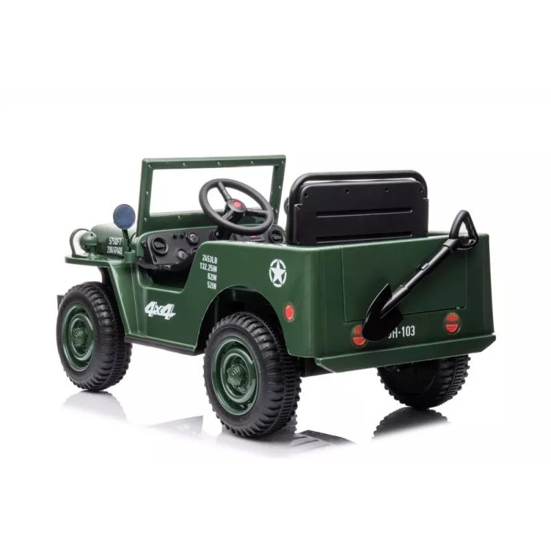 LEAN CARS Coche de batería JH-103 verde militar 4x4