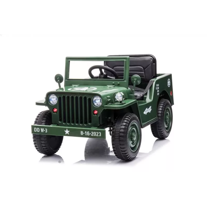 LEAN CARS Coche de batería JH-103 verde militar 4x4