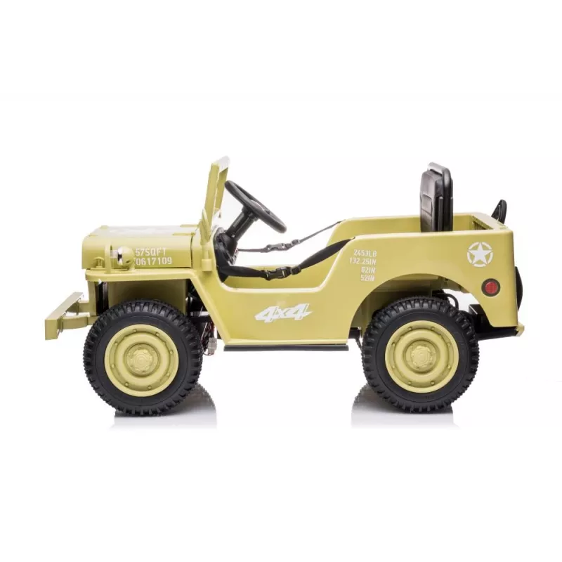 LEAN CARS Coche de batería JH-103 caqui 4x4