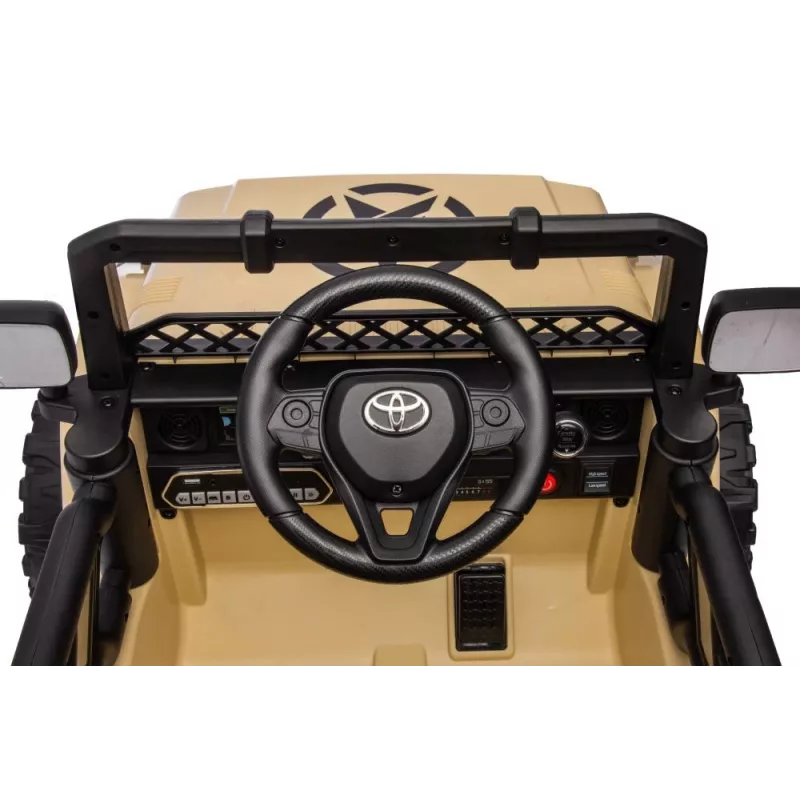 LEAN CARS Coche de batería Toyota FJ caqui 4x4 15765 Lean Toys