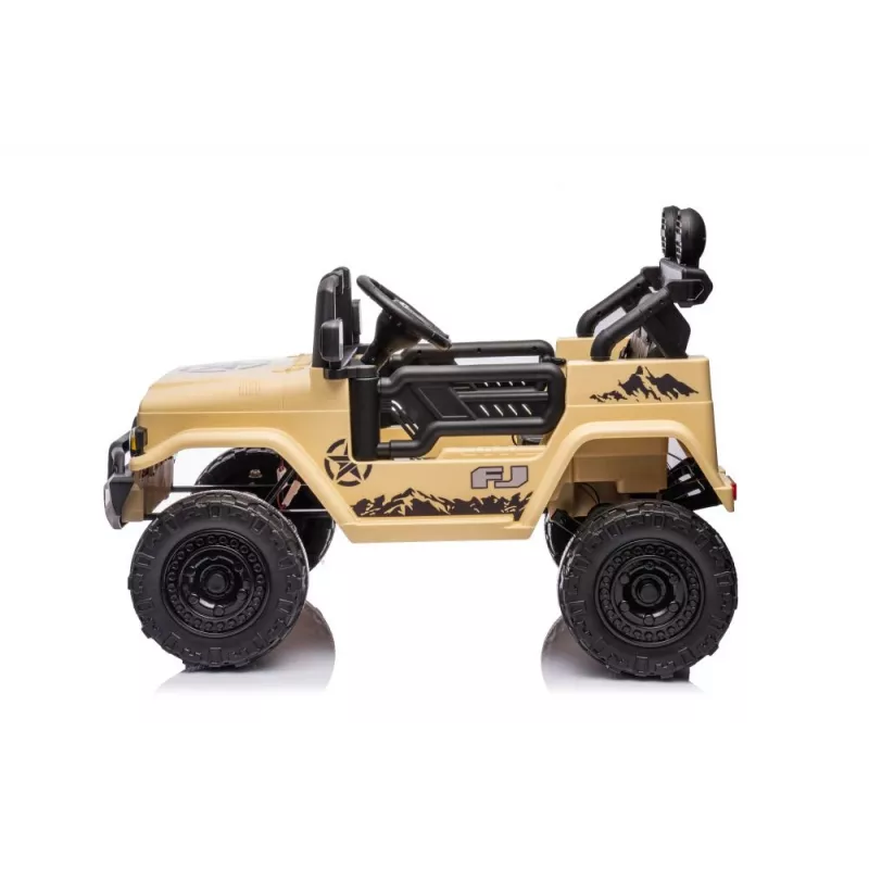 LEAN CARS Coche de batería Toyota FJ caqui 4x4 15765 Lean Toys