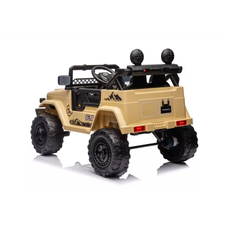 LEAN CARS Coche de batería Toyota FJ caqui 4x4 15765 Lean Toys