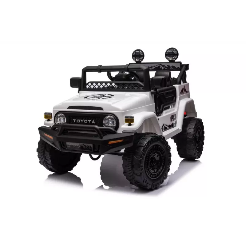 LEAN CARS Coche de batería Toyota FJ blanco 4x4