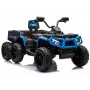 LEAN CARS Quad ATV a batería 6 ruedas con remolque JC606 24V 4x4 azul