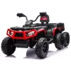 LEAN CARS Quad ATV a batería 6 ruedas con remolque JC606 24V 4x4 rojo