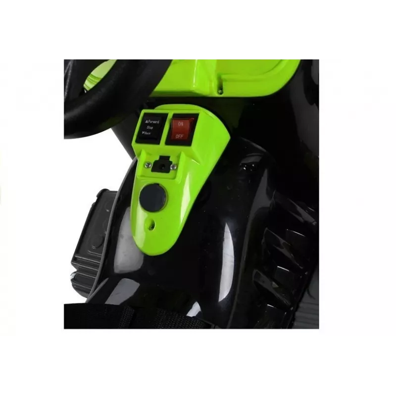 LEAN CARS Tractor a batería con caja trasera, excavadora, verde 3404