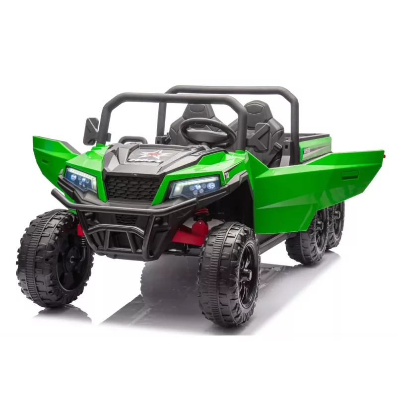LEAN CARS Vehículo a batería 6 ruedas XB-1038A 4x4 24V verde