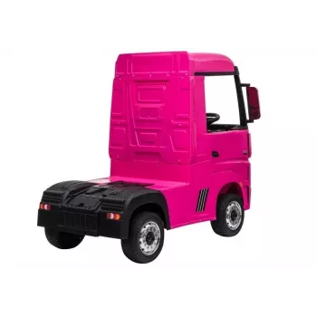 LEAN CARS Coche a batería Mercedes Actros camión rosa 4x4 con MP3 LED piloto