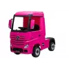LEAN CARS Coche a batería Mercedes Actros camión rosa 4x4 con MP3 LED piloto