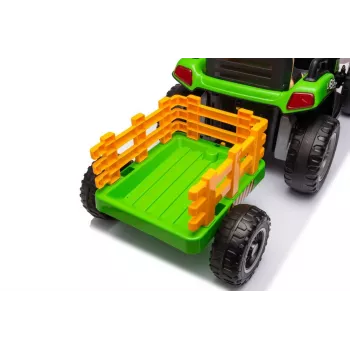 LEAN CARS Tractor a Batería BBH-030 Verde 12V Tractor de Paseo con Mando a Distancia para Padres