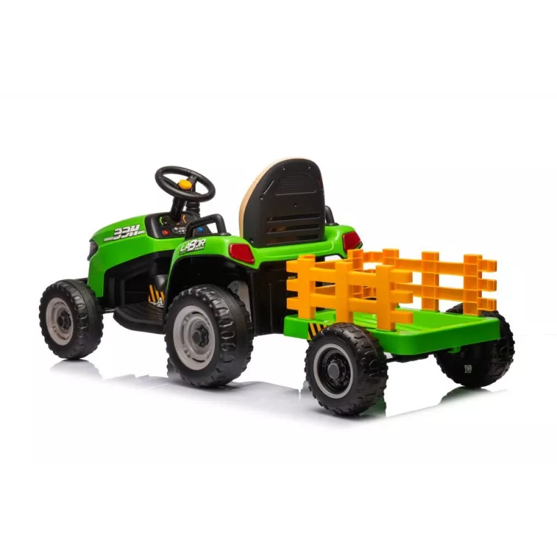 LEAN CARS Tractor a Batería BBH-030 Verde 12V Tractor de Paseo con Mando a Distancia para Padres